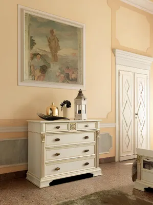 Immagine prodotto di Cassettiera di design credenza cassettiera scaffale mobile in legno stile antico