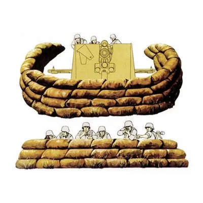 Produktbild von Modellbausatz Sandsäcke 1:35 Diorama-Set, 48-teilig, Plastikbausatz