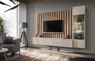Produktbild von Wohnwand Anbauwand Wohnzimmer Schrankwand VERTI CAS mit Led Bel. Push - Click