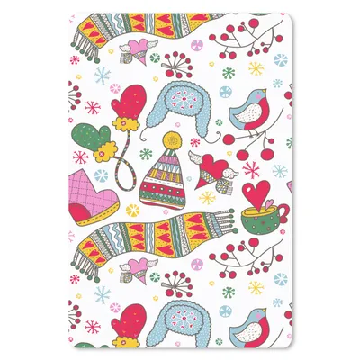 Produktbild von MuchoWow® Mauspad Mousepad Muster - Winter - Weihnachten 18x27 cm - Mousepads - Maus Mat - Pad - Mausunterlage