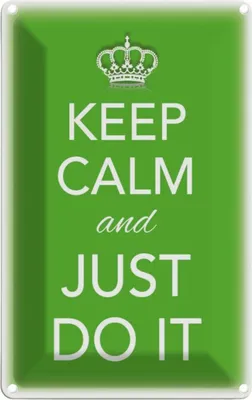 Produktbild von vianmo Blechschild 18x12 cm Keep Calm and just do it Yoga