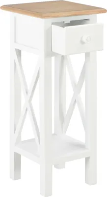 Obrázek produktu pro vidaXL Boční stolek bílý 27 x 27 x 65,5 cm Dřevo