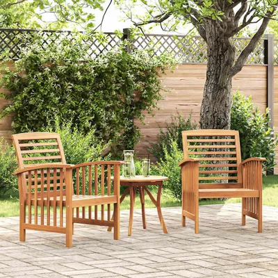 Image de vidaXL Chaises de jardin 2 pcs. Bois massif acacia