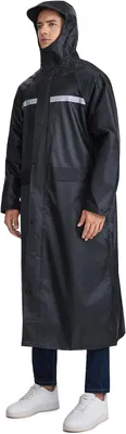 Produktbild von Regenjacken für Damen und Herren, wasserdichte Regenjacken mit Kapuze, Regenanzüge, mit atmungsaktivem Futter, ideal für Camping und Reisen