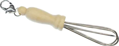 Produktbild von Schneebesen Charm Miniblings Zipper Pull Anhänger Küche Koch Backen Quirl Holz
