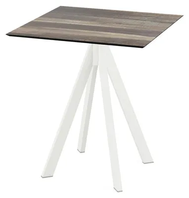 Produktbild von Tisch Infinity Stahl HPL Weiß 70 x 70 x 73,2 cm Tropical Wood.