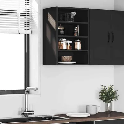 Produktbild von "im Sonderangebot"Hängeschrank/Sideboard Küche Moderne Design - CLORIS - Buffetschrank - Riga Schwarz 40x29,5x60 cm Holzwerkstoff - NeuMöbel6574617