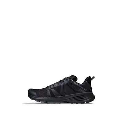 Schwarze Trailrunning-Schuhe "Saentis TR Low GTX" von Mammut; mit rutschfester Sohle und atmungsaktivem Obermaterial.