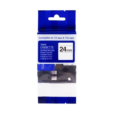 Obrázek produktu pro PRINTLINE kompatibilní páska s Brother TZE-251, TZ-251, 24mm, černý tisk/bílý podklad