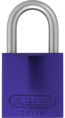 Produktbild von ABUS Vorhangschloss Aluminium 72LL/40 lila vs. Lock-Tag 1 Schlüssel