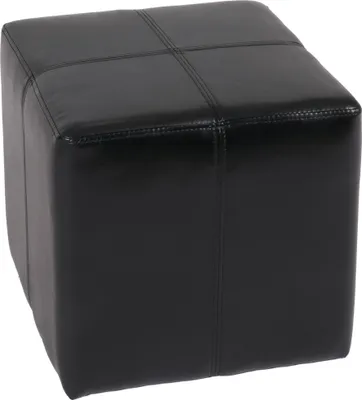 Zdjęcie produktu dla Siedzisko Cube Stołek Stołek Onex, skóra + imitacja skóry , 36x36x36cm certyfikat MVG ~ czarny