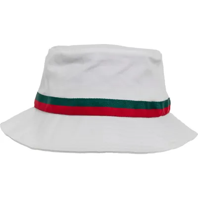 Immagine prodotto di FLEXFIT FX5003S | Cappello a secchiello a righe - Colore: Bianco/Rosso Fuoco/Verde - Taglia: Unica