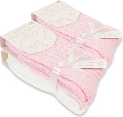 Produktbild von Footstar Damen Kuschel Socken (4 Paar) Warme und flauschige Soft Socken - Rosa Weiß Mix 39-42