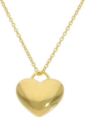 Produktbild von Mabina 925 Silber Damen Herz Halskette 553746 Gelbgold plattiert 80 cm
