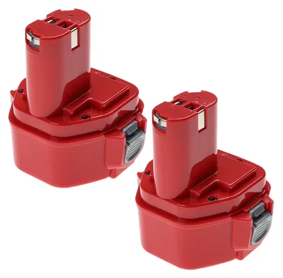Produktbild von EXTENSILO 2x Akku kompatibel mit Makita 8412DH, 8412DWA, 8412DW, 8412DWH, 8412DWG, 8411DWH, 8413D, 8412D, 8411DWHE Werkzeug (3300 mAh, NiMH, 12 V)