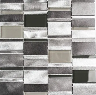 Produktbild von Mosani MOS49-0204, Mosaik, Metall, Grau, Drinnen, Rechteck, 301 mm
