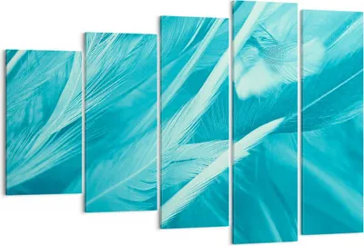Produktbild von Bild auf Leinwand - Leinwandbild - Feder Vogel Stil modern - 150x100cm - Wand Bild - Wanddeko - Leinwanddruck - Bilder - Kunstdruck - Wanddekoration - Leinwand bilder - Wandkunst - EG150x100-2903