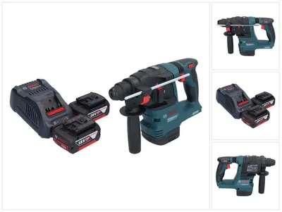 Produktbild von Bosch GBH 18V-22 Professional Akku Bohrhammer 18 V 1,9 J SDS Plus Brushless + 2x Akku 5,0 Ah + Ladegerät