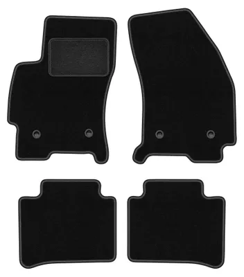 Obrázek produktu pro Velurové autokoberce pro: Ford Mondeo MK3 2001-2007 (kombi/liftback/sedan) – sada 4 ks, černé, na míru – Wielganizator LUX