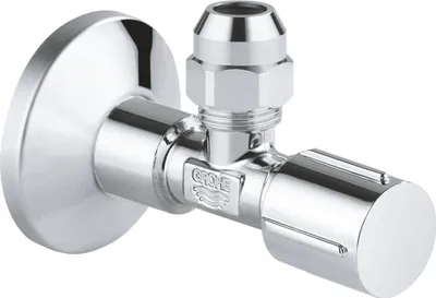 Immagine prodotto di Valvola a squadra 22039 1/2x3/8'' rosetta metallo gr. autosigillante valvola a spillo 10mm cromo
