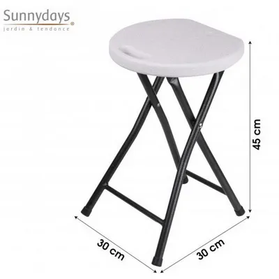 Produktbild von Sunnydays Klapp-Hocker Klappstuhl Klapphocker Stuhl 30 x 30 x 45 (H) cm 223208