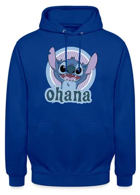 Produktbild von Lilo & Stitch Ohana Uni Hoodie, XXL, Royalblau