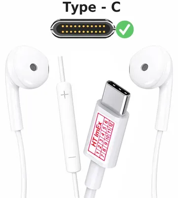 Produktbild von USB-C In-Ear Kopfhörer Headset mit Mikrofon für Samsung Galaxy A23 5G, A33 5G, S9, Xcover7