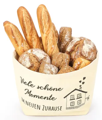 Brotkorb aus Canvas, 38x21x15 cm, Einzugsgeschenk