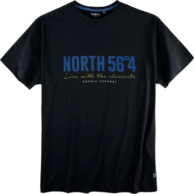 Produktbild von North Latitude T-Shirt Logoprint schwarz Übergröße