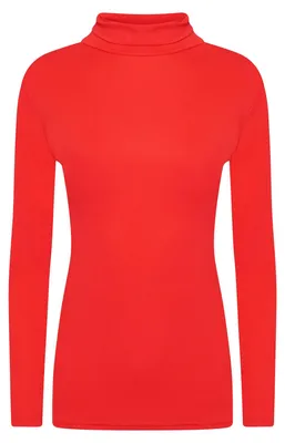 Imagen del producto de Suéter de cuello alto para mujer, marca Shop & Stop, de un solo color, de manga larga, talla 3