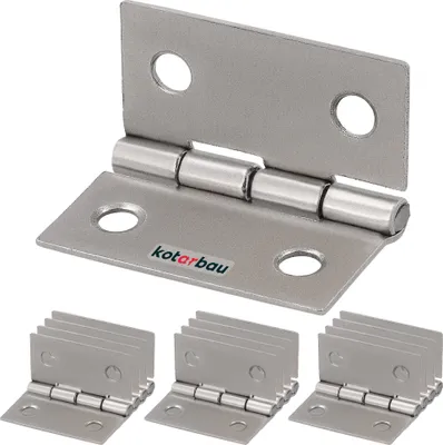 Zdjęcie produktu dla KOTARBAU® Zestaw 12 zawiasów meblowych 30 mm zawiasy meblowe zawiasy do szafek zawiasy niklowane zawiasy skladane zawiasy fortepianowe zawiasy skrzynkowe skrzynki na narzedzia