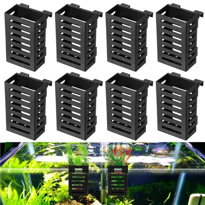 Image de 8 supports pour plantes d'aquarium avec crochets, pour la décoration d'aquarium