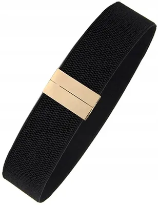 Immagine prodotto di Cintura da donna alla moda - Accessorio da donna - Cintura da donna elasticizzata nera - Cintura confortevole