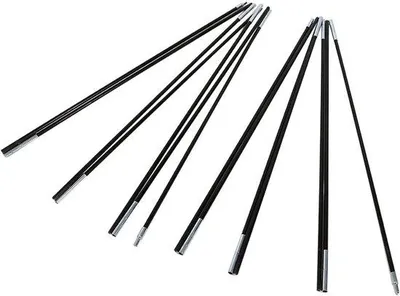 Produktbild von Famanu Reparaturset für Zeltstangen - Unterstützungskit - 2 Stück 320 cm - Schwarz