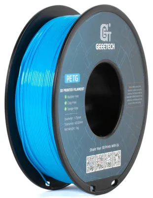 Image de Filament PETG - Filament pour imprimante 3D - 1,75 mm - Bobine de 1 kg - Emballé sous vide - Bleu aquatique
