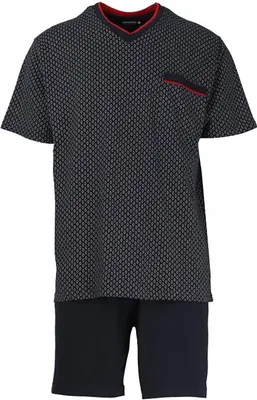Produktbild von GÖTZBURG Herren Shorty, kurzarm, Baumwolle, Single Jersey, navy bedruckt Größe: 64