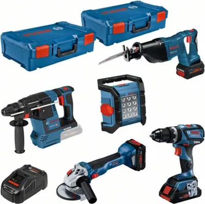 Immagine prodotto di Bosch 18V set professionale 5 pezzi GSB+GWS+GBH+GSA+GLI