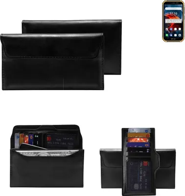 Produktbild von K-S-Trade Handy Hülle kompatibel mit Ulefone Armor X7 Pro Schutz Hülle Tasche Schutz Case Handytasche Kunstleder schwarz, 1x