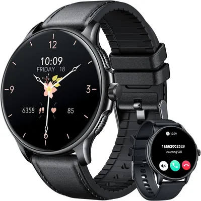 Produktbild von Motsfit Smartwatch Herren 1.43" AMOLED mit Telefonfunktion, Fitness Uhr mit 120+ Sportmodi, Herzfrequenz & Schlafmonitor, IP68 wasserdicht