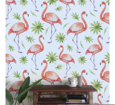 Produktbild von Coloray Fototapete 250x104 cm An Einer Wand Latex Latextapete - Verlässt Flamingo.