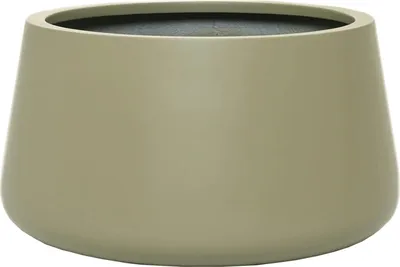 Immagine prodotto di Vaso da fiori GORDO in fibra di vetro, verde fango, 38x21 cm