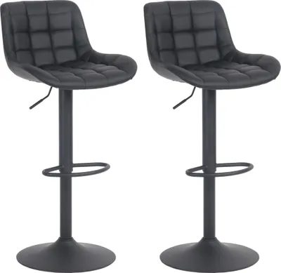 Produktbild von 2er Set Barhocker HLO-CP297 Kunstleder schwarz