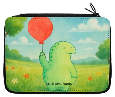 Produktbild von Mr. & Mrs. Panda Federpenal Schildkröte Luftballon Design - Weiß - Geschenk, Ballon, Motivation, Etui, Bleistiftetui, Motivationsspruch, Schlampermäppchen, Mäppchen