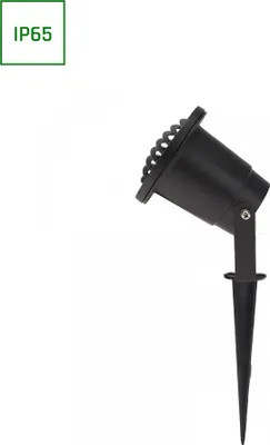 Produktbild von FLORI GU10 ALU RAY Gartenspot mit Erdspieß IP65 Bodenstrahler Schwarz