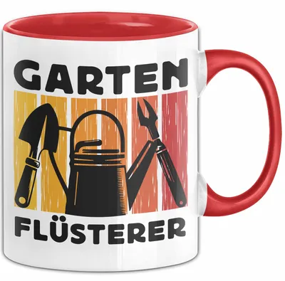 Produktbild von Gärtnerin Gärtner Tasse Geschenk Garten Flüsterer Geschenkidee (Rot)