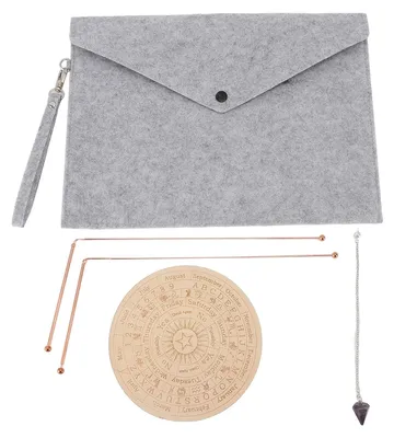 Productafbeelding van Waarzeggerijmatset met wichelroedelslinger - Koperen schacht - Spirituele hanger en plank voor spokenjacht