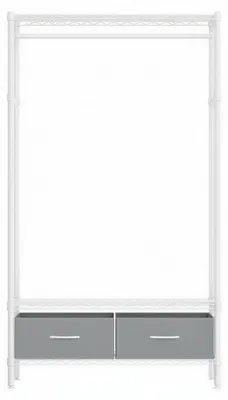 Imagen del producto de Armario abierto con estantes de rejilla | Blanco | 90x40x180 cm