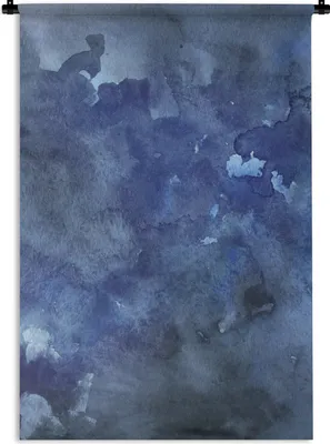 Produktbild von MuchoWow® Wandteppich Wandbehang Aquarell - Blau - Wolken 60x90 cm Tapisserie Dekoration Wandtuch - Foto-Teppich - Abwaschbar