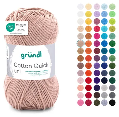 Image de Gründl Coton quick uni,50g.100%coton,mercerisé,fil à crocheter et à tricoter,50g / 125 m,NS 3-4 139