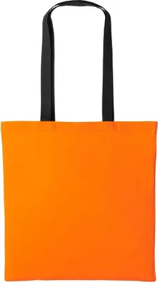 Immagine prodotto di Borsa in cotone Nutshell con manici lunghi RW7156 (taglia unica) (arancione/nero)